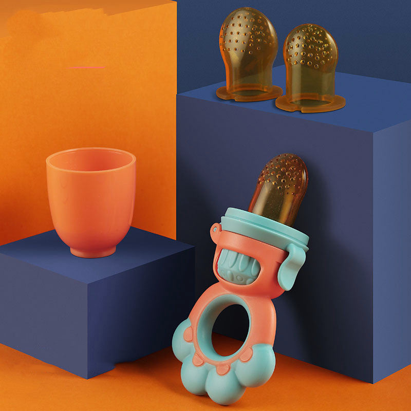 Bébé FruityEase™ – Pochette à Fruits + Anneau de Dentition 2-en-1 | Pour une Découverte Douce des Saveurs